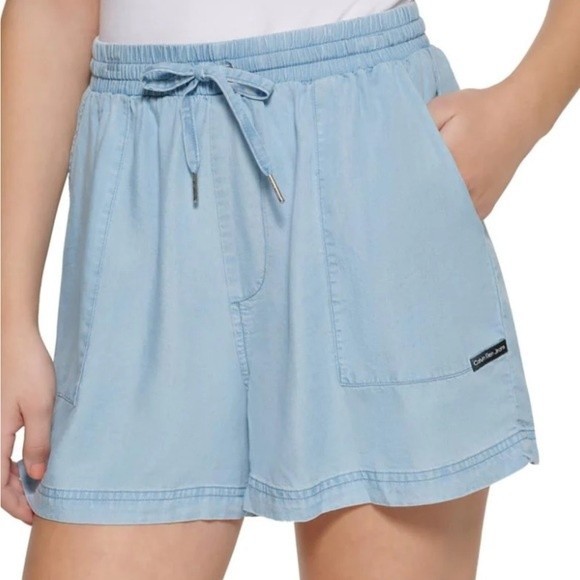 Calvin Klein Jeans Pants - NWT Calvin Klein Jeans Light Blue Tencel Activewear Shorts Plus Size 3X